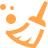 Orange Broom Icon